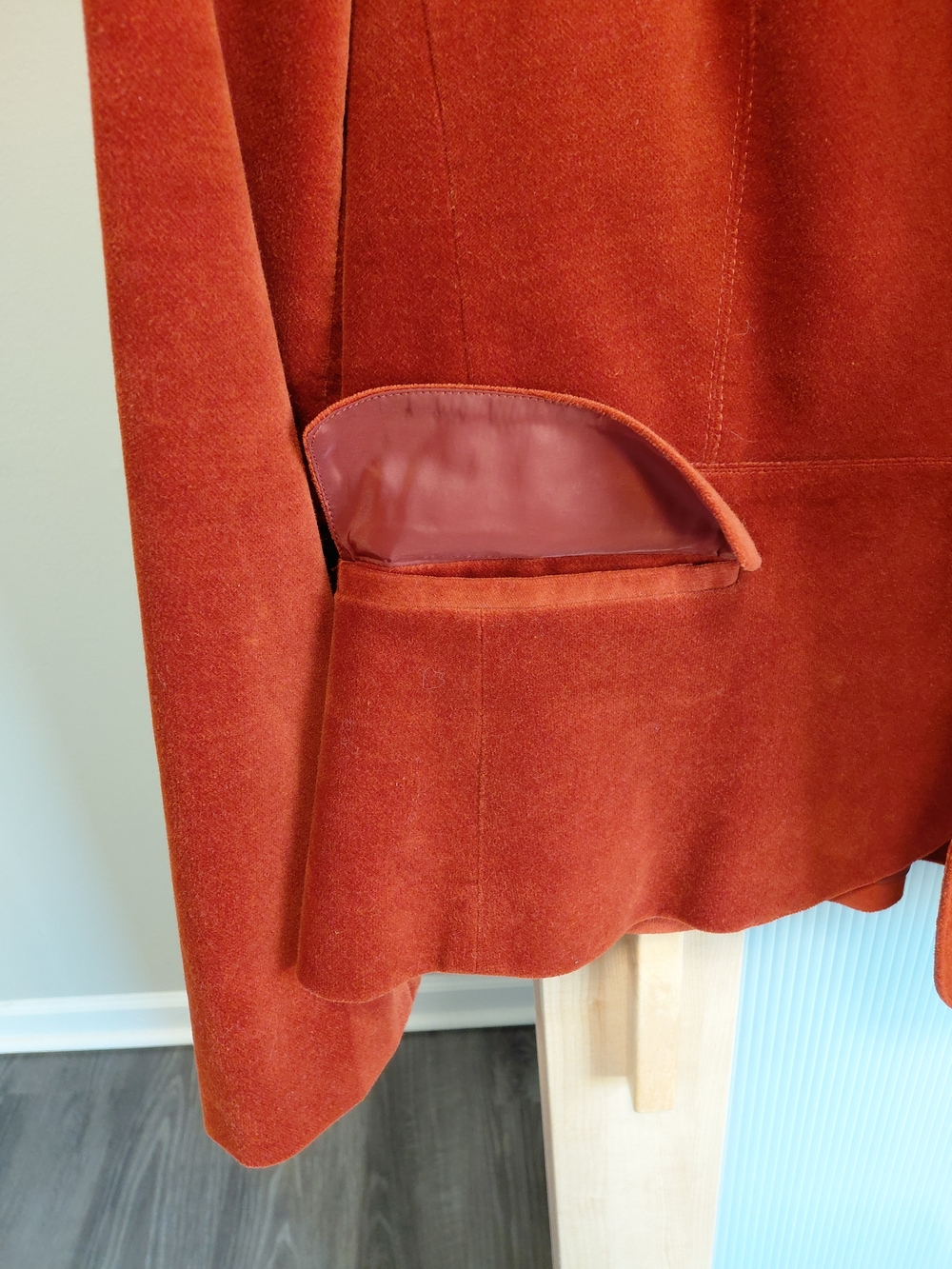 Talbots Rust Velvet Single-Button Blazer - Picture 9 of 9